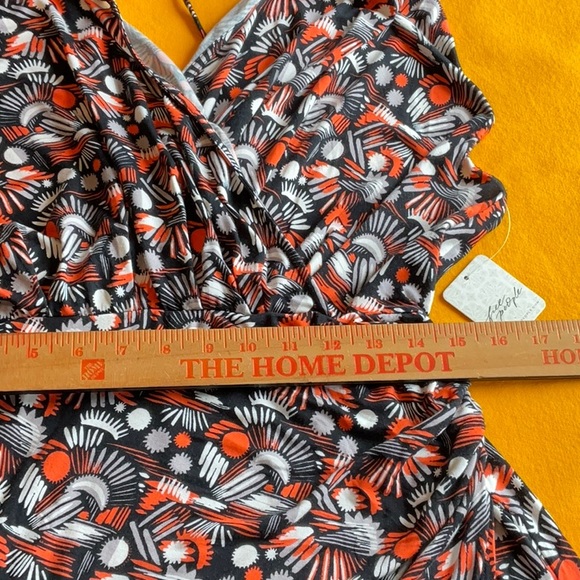 Free People Darla Black Combo Sleeveless Open Back Dress Size L, NWT - Picture 9 of 15